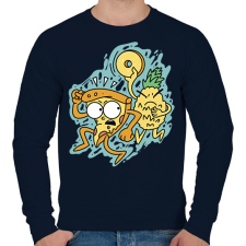 PRINTFASHION Pizza és az ananász - Férfi pulóver - Sötétkék férfi pulóver, kardigán