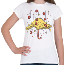 PRINTFASHION Pizza esernyő - Női póló - Fehér női póló