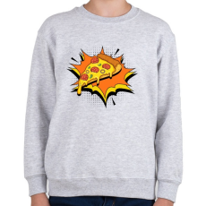 PRINTFASHION Pizza forever - Gyerek pulóver - Sport szürke