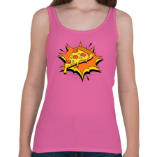 PRINTFASHION Pizza forever - Női atléta - Rózsaszín női trikó
