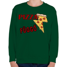 PRINTFASHION Pizza Függő - Gyerek pulóver - Sötétzöld