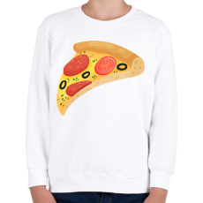 PRINTFASHION Pizza  - Gyerek pulóver - Fehér