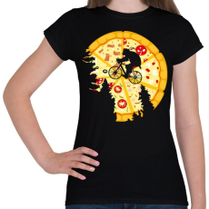PRINTFASHION Pizza hold - Női póló - Fekete