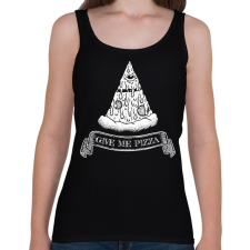PRINTFASHION Pizza illuminati - Női atléta - Fekete női trikó