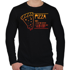 PRINTFASHION Pizza jelentése - Férfi hosszú ujjú póló - Fekete férfi póló