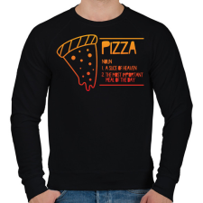 PRINTFASHION Pizza jelentése - Férfi pulóver - Fekete férfi pulóver, kardigán