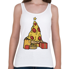 PRINTFASHION Pizza karácsonyfa - Női atléta - Fehér