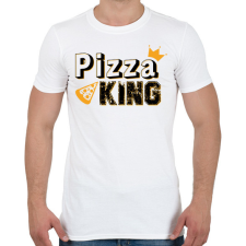PRINTFASHION Pizza király - Férfi póló - Fehér férfi póló