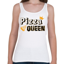 PRINTFASHION Pizza királynő - Női atléta - Fehér női trikó