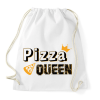 PRINTFASHION Pizza királynő - Sportzsák, Tornazsák - Fehér