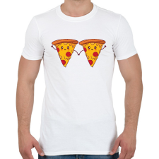 PRINTFASHION Pizza pár - Férfi póló - Fehér férfi póló