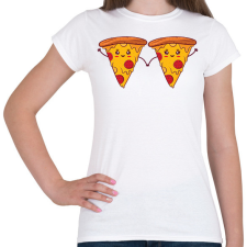 PRINTFASHION Pizza pár - Női póló - Fehér női póló
