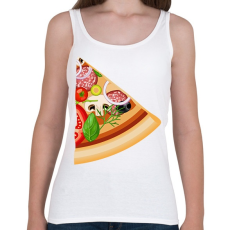 PRINTFASHION Pizza son - Női atléta - Fehér