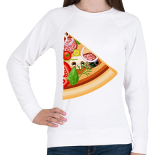 PRINTFASHION Pizza son - Női pulóver - Fehér női pulóver, kardigán