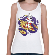 PRINTFASHION Pizza szörf - Női atléta - Fehér