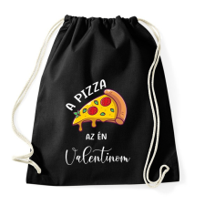 PRINTFASHION Pizza Valentin nap - Sportzsák, Tornazsák - Fekete tornazsák