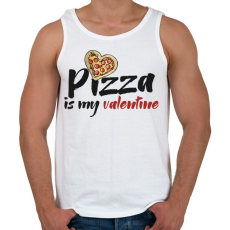 PRINTFASHION Pizza valentine - Férfi atléta - Fehér