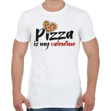 PRINTFASHION Pizza valentine - Férfi póló - Fehér férfi póló