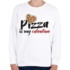 PRINTFASHION Pizza valentine - Gyerek pulóver - Fehér