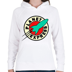 PRINTFASHION Planet express - Női kapucnis pulóver - Fehér