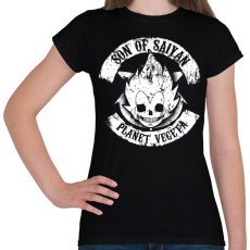 PRINTFASHION Planet Vegeta - Son of Saiyan - Női póló - Fekete