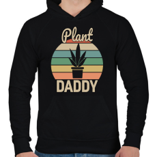 PRINTFASHION Plant Daddy - Férfi kapucnis pulóver - Fekete