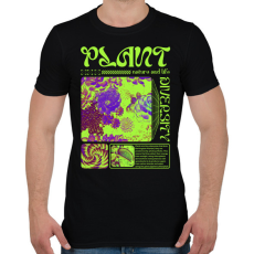 PRINTFASHION Plant - Streetwear - Férfi póló - Fekete