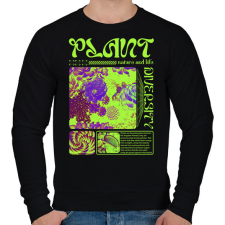 PRINTFASHION Plant - Streetwear - Férfi pulóver - Fekete férfi pulóver, kardigán