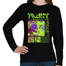 PRINTFASHION Plant - Streetwear - Női pulóver - Fekete női pulóver, kardigán