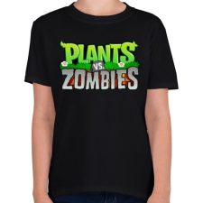 PRINTFASHION Plants vs. Zombies - Gyerek póló - Fekete gyerek póló