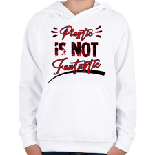 PRINTFASHION Plastic is not fantastic - Gyerek kapucnis pulóver - Fehér gyerek pulóver, kardigán