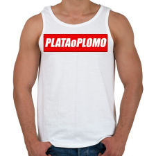 PRINTFASHION Plata o Plomo - Férfi atléta - Fehér atléta, trikó