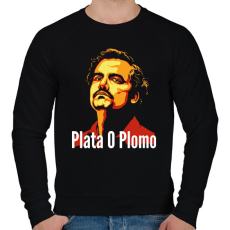 PRINTFASHION Plata O Plomo - Férfi pulóver - Fekete