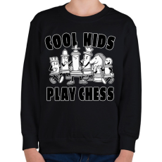 PRINTFASHION Play Chess - Sakk - Gyerek pulóver - Fekete