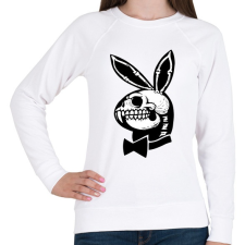 PRINTFASHION Playboy nyuszi csontváz - Női pulóver - Fehér női pulóver, kardigán