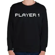 PRINTFASHION PLAYER 1 - Gyerek pulóver - Fekete gyerek pulóver, kardigán
