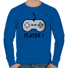 PRINTFASHION Player 1 páros póló - Férfi pulóver - Királykék férfi pulóver, kardigán