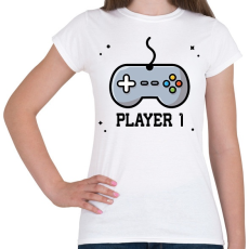 PRINTFASHION Player 1 páros póló - Női póló - Fehér