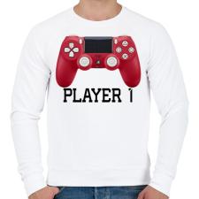 PRINTFASHION Player 1 PS4 páros póló - Férfi pulóver - Fehér férfi pulóver, kardigán