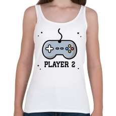 PRINTFASHION Player 2 páros póló - Női atléta - Fehér