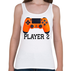 PRINTFASHION Player 2 PS4 páros póló - Női atléta - Fehér