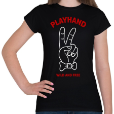 PRINTFASHION Playhand - Női póló - Fekete női póló