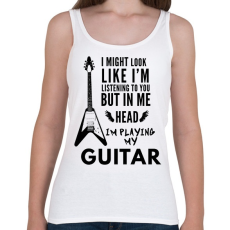 PRINTFASHION PLAYING MY GUITAR - Női atléta - Fehér