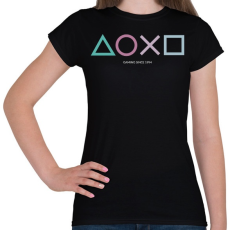 PRINTFASHION Playstation - Női póló - Fekete