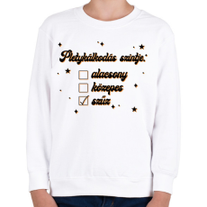 PRINTFASHION Pletykálkodás szintje - Gyerek pulóver - Fehér