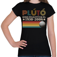 PRINTFASHION Plútó emléke - Női póló - Fekete női póló