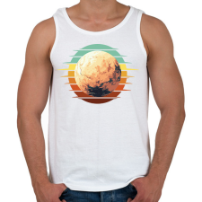 PRINTFASHION Plutó - Férfi atléta - Fehér atléta, trikó