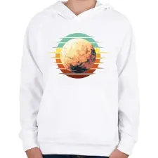 PRINTFASHION Plutó - Gyerek kapucnis pulóver - Fehér gyerek pulóver, kardigán