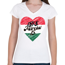 PRINTFASHION png_20230309_232304_0000 - Női V-nyakú póló - Fehér női póló