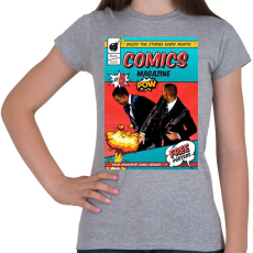PRINTFASHION Pofonosztó comics - Női póló - Sport szürke
